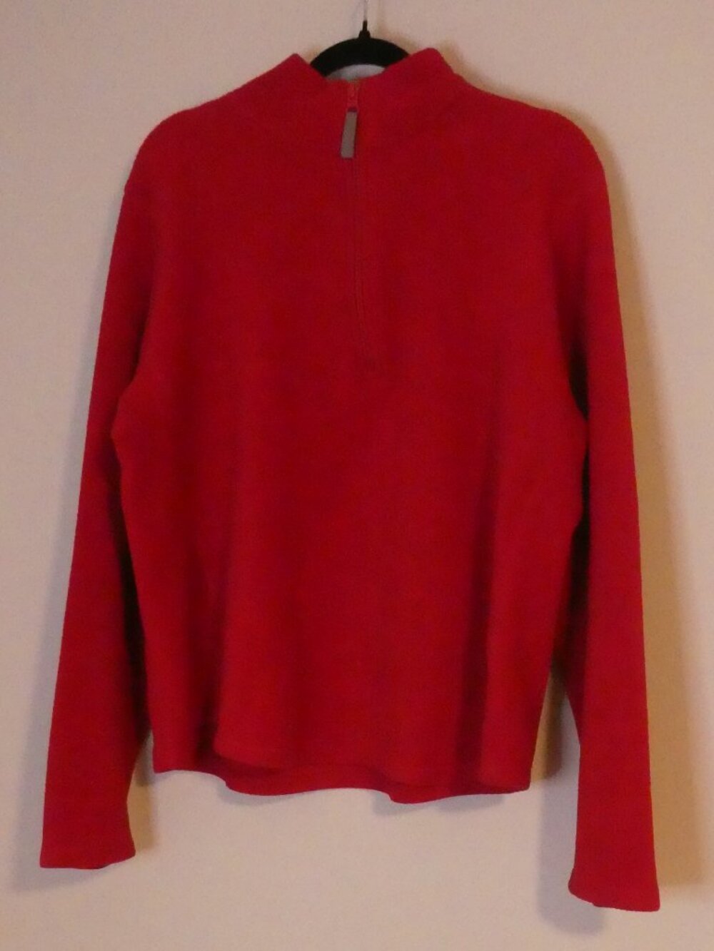 GAP STRETCH Fleece Red 1/4 Zip Pullover Long Sleeve Sweater - size large